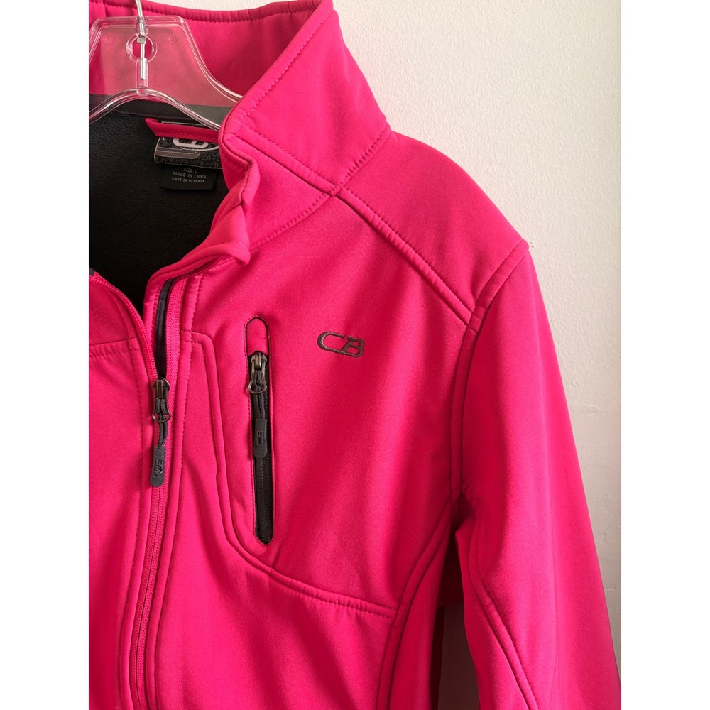 CB Sports Womens Berry Pink Softshell Fleece Lined Full Zip Jacket Large - Picture 4 of 10